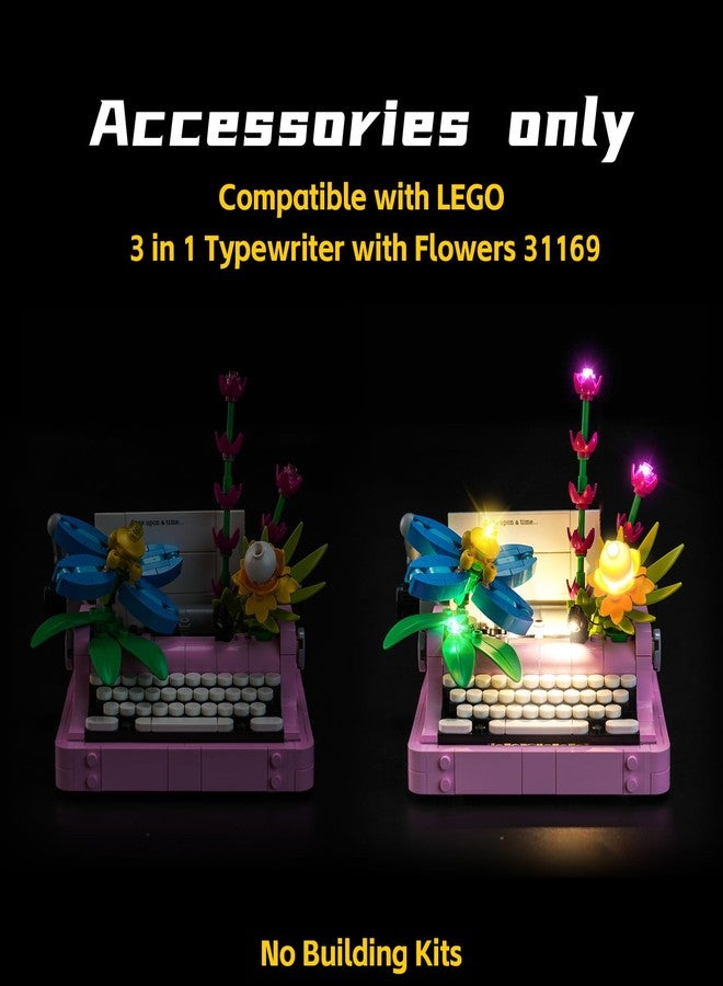 BrickBling LED Light Compatible with Lego Creator 3 in 1 Typewriter with Flowers, Creative Lighting Kit Compatible with Lego 31169-No Model Included - Image 3